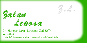 zalan leposa business card